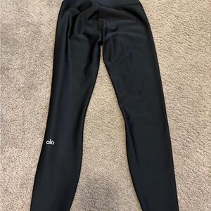 ALO Yoga Black High-Rise Leggings Airbrush xs 7/8